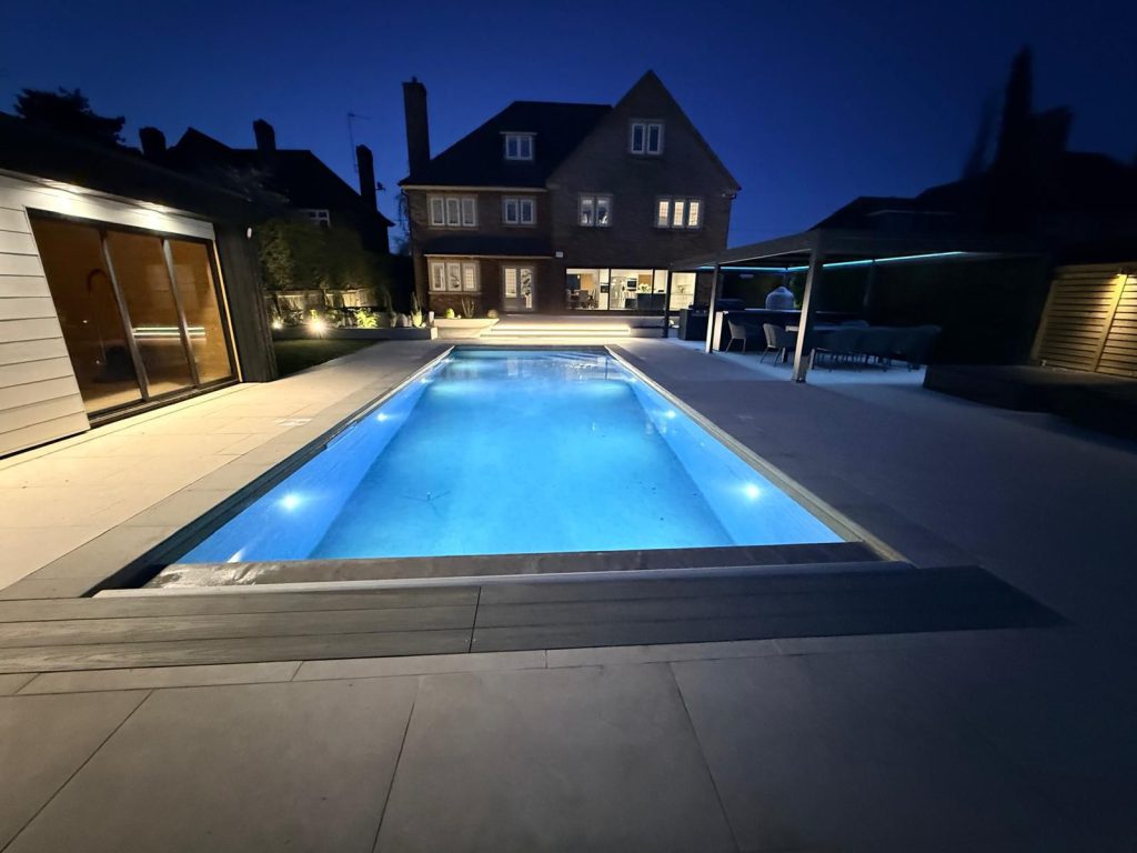 Swimming pool, steps, paving and more by Leicestershire Paving Company