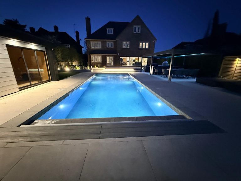 Swimming pool, steps, paving and more by Leicestershire Paving Company